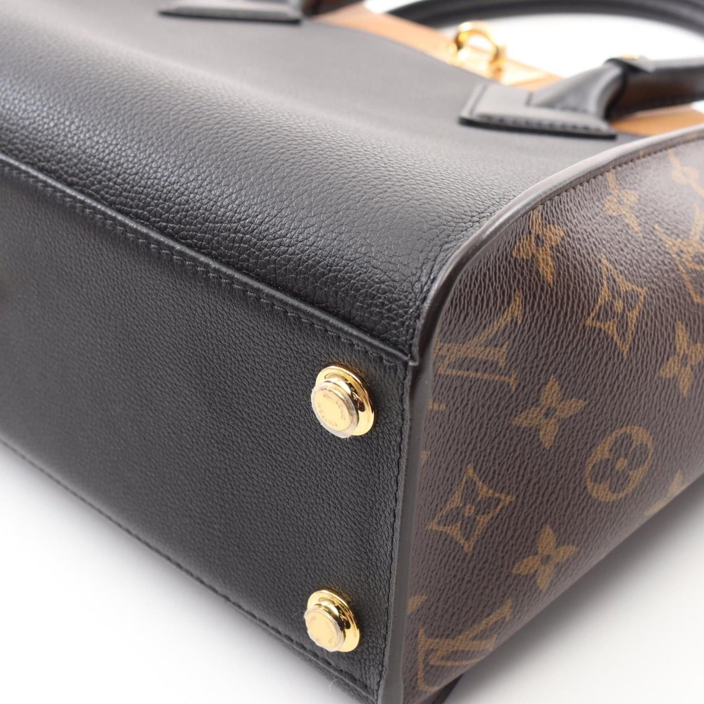 Louis Vuitton On My Side Mm Handbag Leather Coated Canvas Monogram