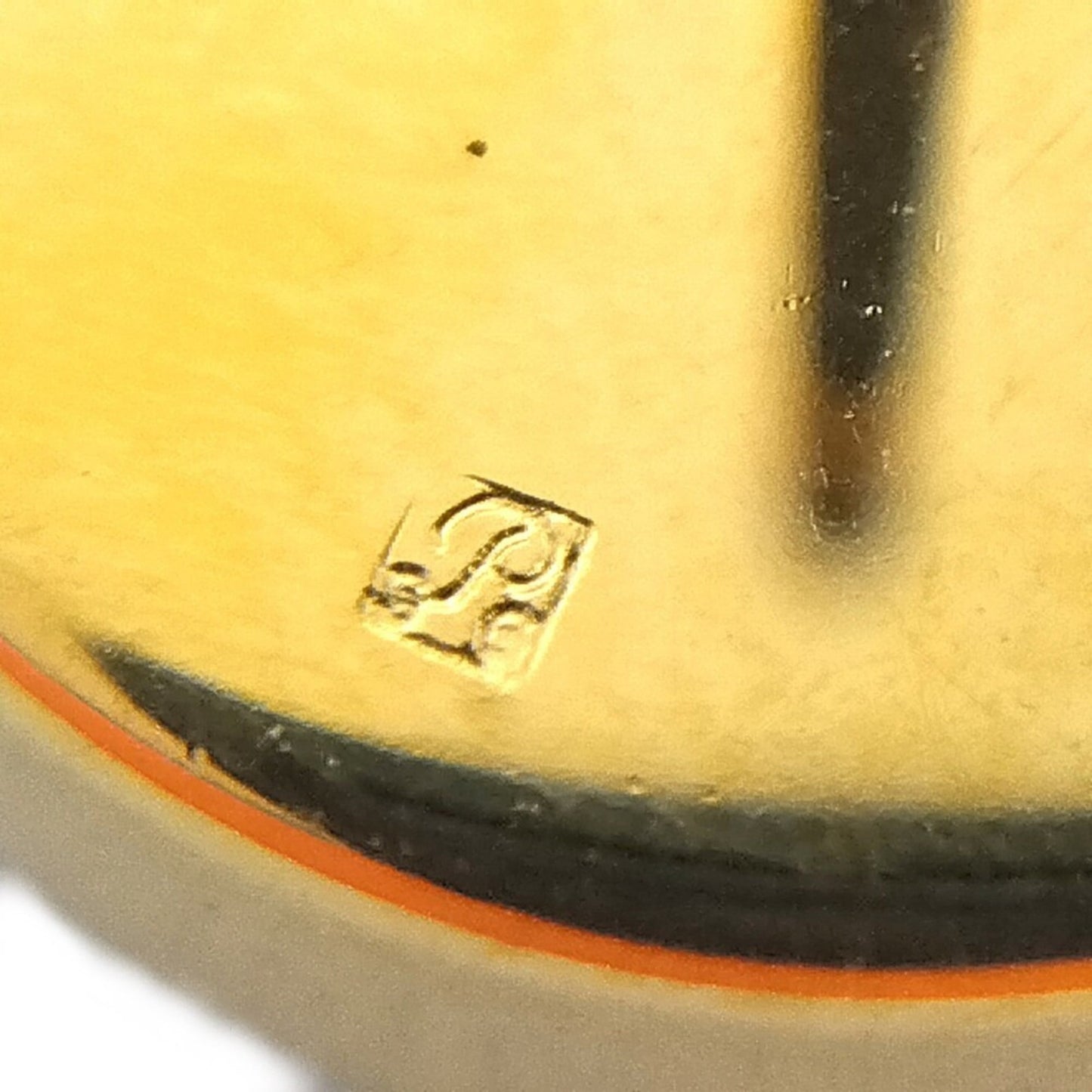 Hermes Herms Eclipse Enamel Earrings In Gold