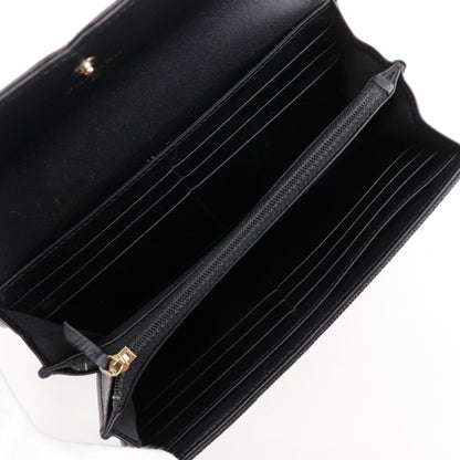 Calfskin Chanel Long Wallet (Bi-Fold) Grained