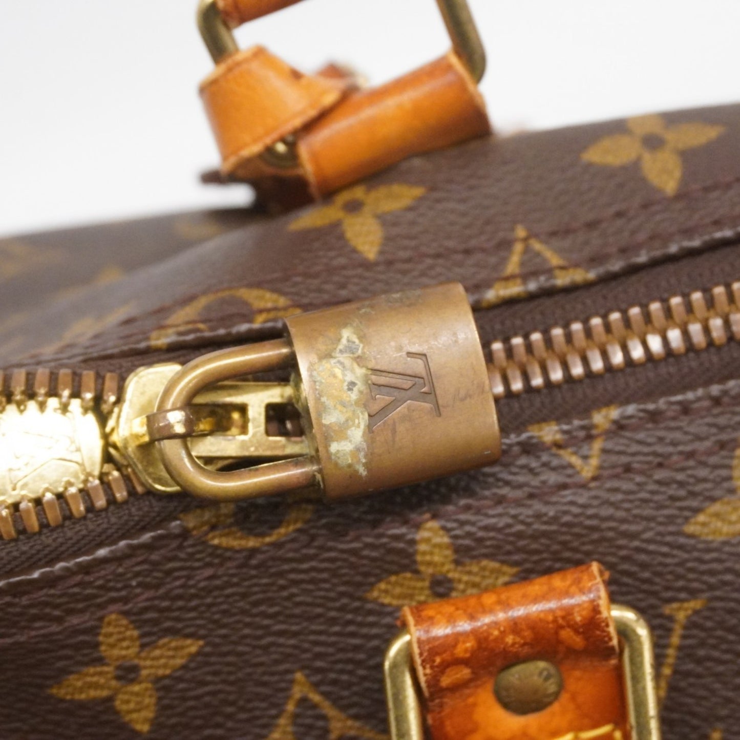 Louis Vuitton Monogram Keepall 55 Boston Bag M41424 Brown