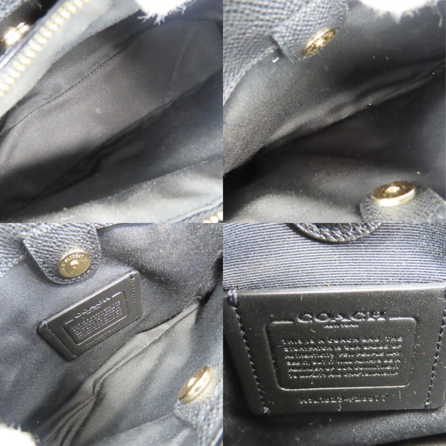 Coach Handbag F28977 Leather Black Mini