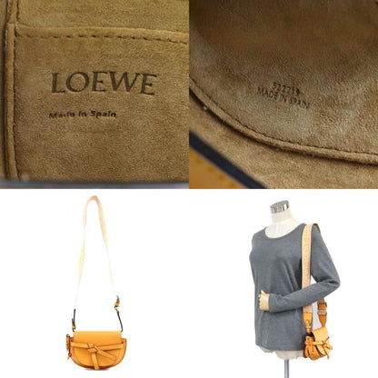 Loewe Gate Dual Mini Shoulder Bag In Orange Leather