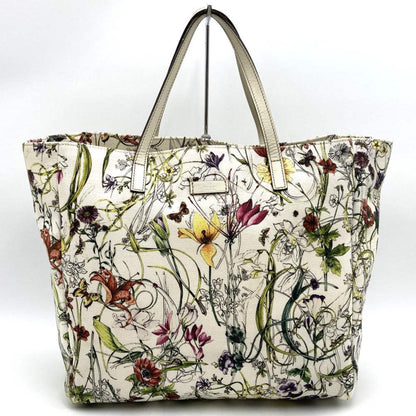 Gucci 282439 Flora Tote Bag Handbag In White