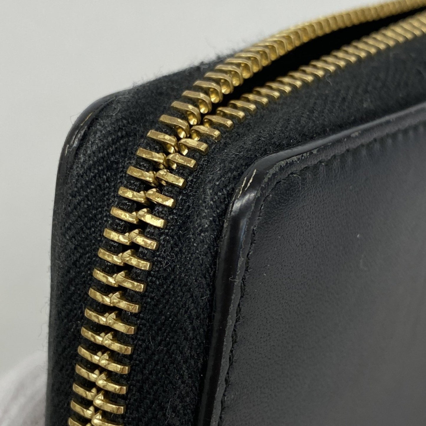 Gucci Gg Marmont Long Wallet 435819 Leather Black