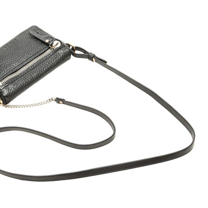 Burberry Nova Check Crossbody Shoulder Bag Pochette Black Leather