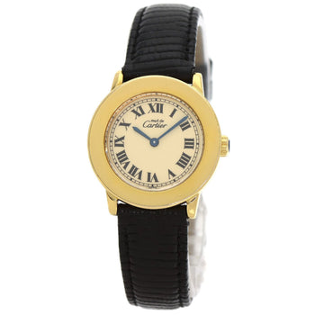 Cartier Mastrondo W1008743 Silver Leather Watch