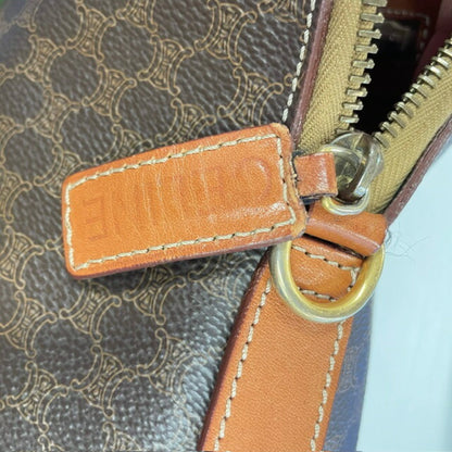 Celine M95 Handbag In Macadam Brown Leather