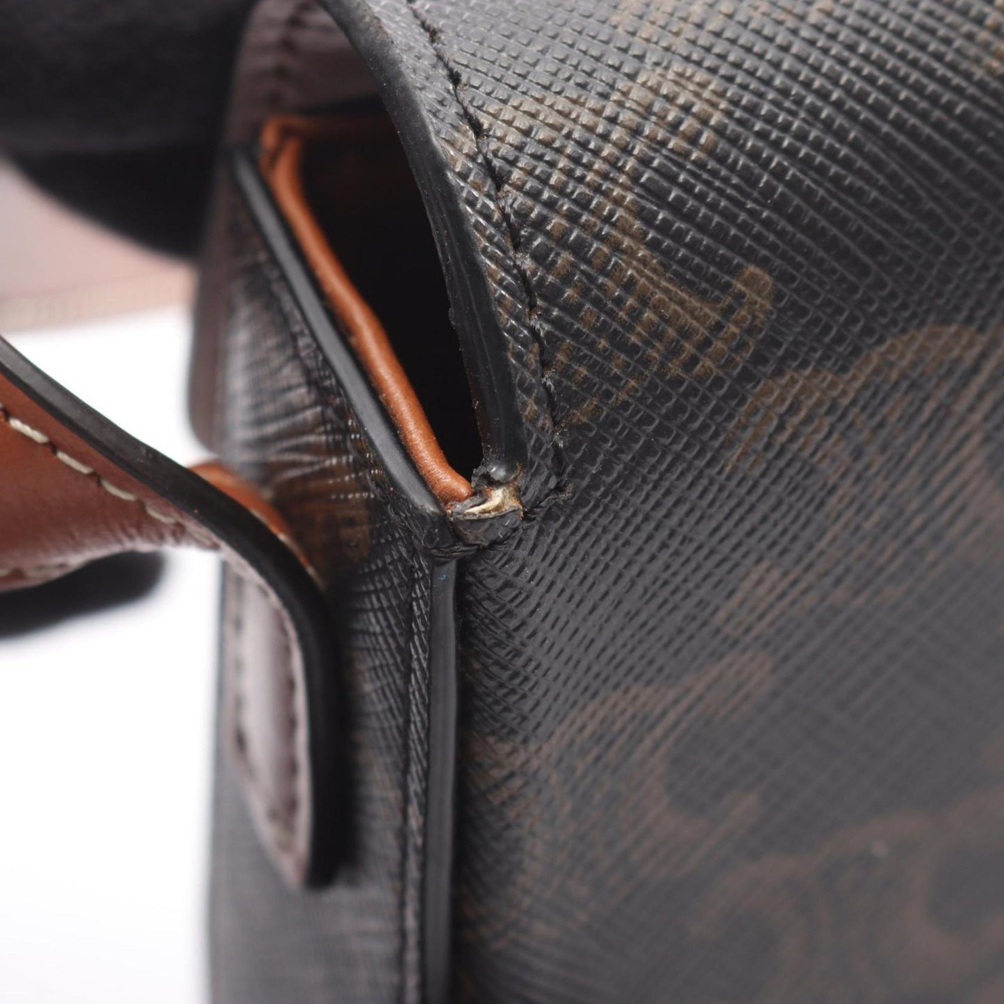 Celine Claude Triomphe Shoulder Bag In Coated Canvas And Leather