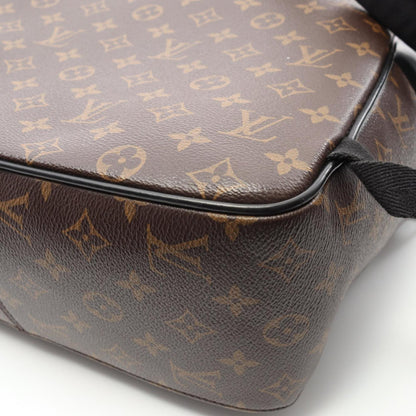 Louis Vuitton Josh Backpack Coated Canvas Leather Monogram Macassar