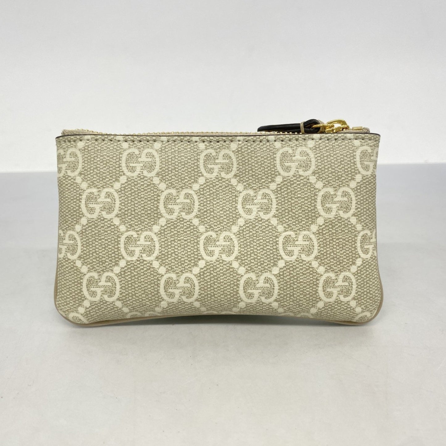 Gucci Gg Supreme Wallet/Coin Case 772321 Ivory
