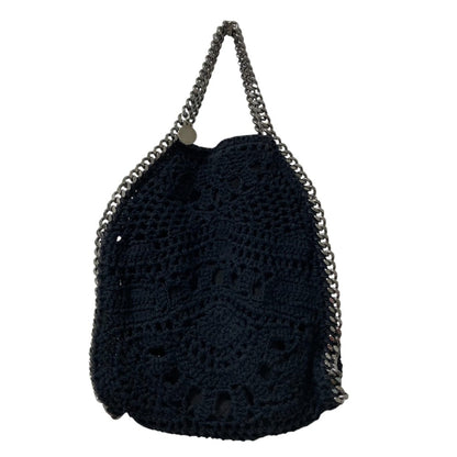 Stella Mccartney Falabella Crochet Knit Handbag/Shoulder Bag In Black