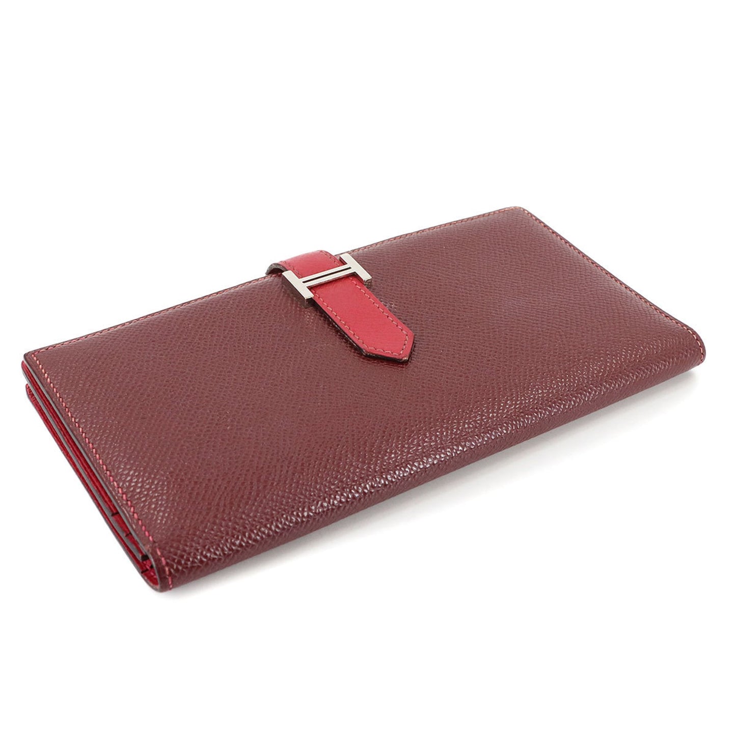 Leather Hermes Long Wallet (Bi-Fold) Epsom