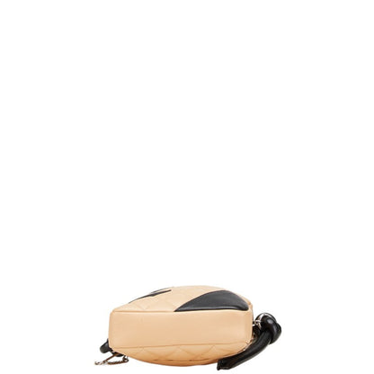 Chanel Cambon Line Coco Mark Shoulder Bag In Beige