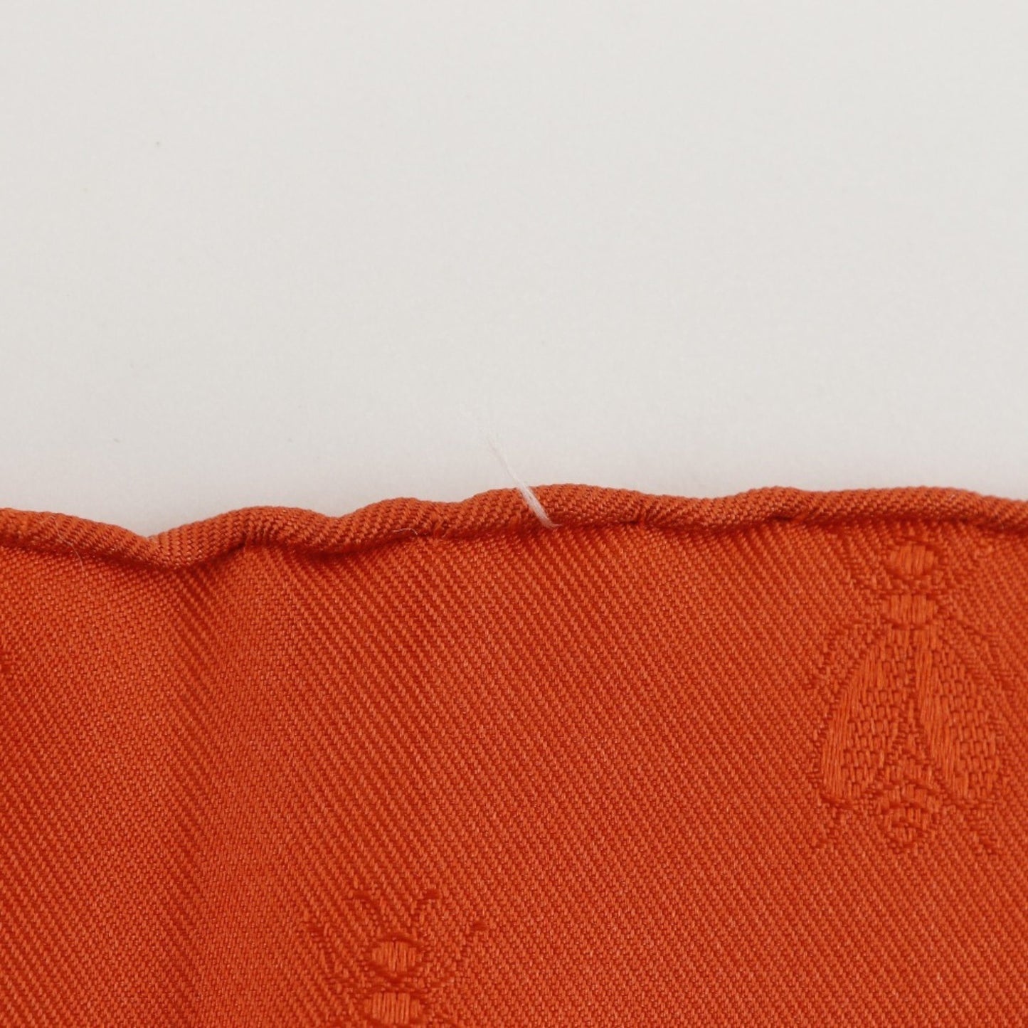 Hermes Carree90 Scarf Muffler Napoleon Silk White/Orange