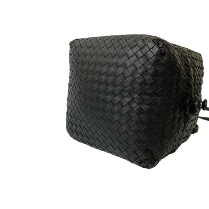 Bottega Veneta Intrecciato Leather Shoulder Bag/Sacoche/Pochette Black 45719