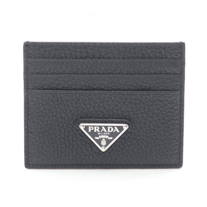 Prada Vit.Daino Trian Business Card Holder/Card Case Leather