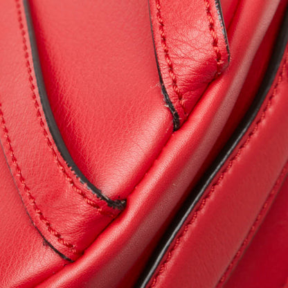 Fendi Studded Chain Backpack 8Bz038 Red Leather