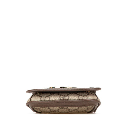 Gucci Gg Supreme Interlocking G Blondie Shoulder Bag 698635 Brown Leather