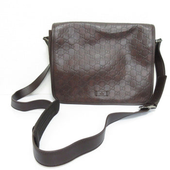 Gucci Gg Shimmer Leather Shoulder Bag/Messenger Bag Brown