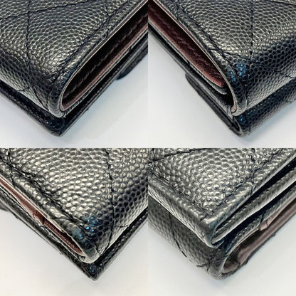 Calfskin Chanel Wallet (Tri-Fold) Grained