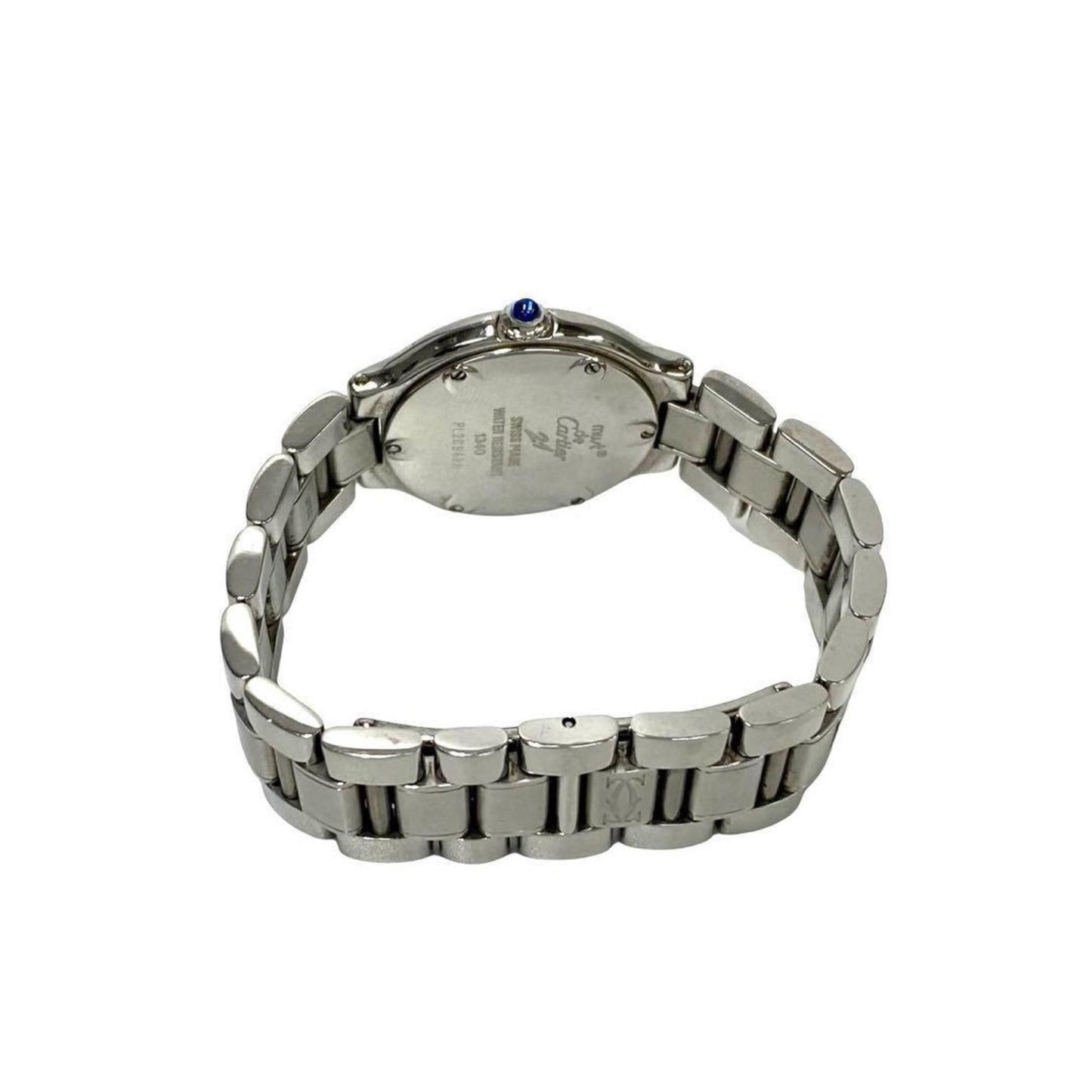 Cartier Must 21 Logo Engraved Stainless Steel Quartz Wristwatch