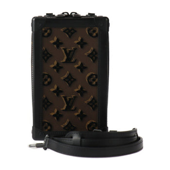 Louis Vuitton Vertical Soft Trunk Monogram Tuftage Shoulder Bag M45044 Leather Brown Black Pochette