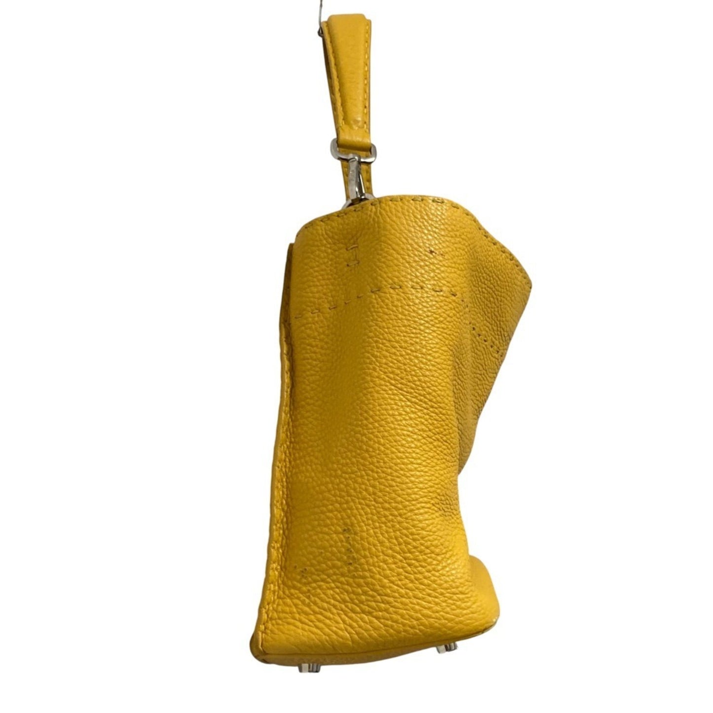 Fendi Selleria Leather 2-Way Shoulder Bag/Handbag 8Bt218 Yellow