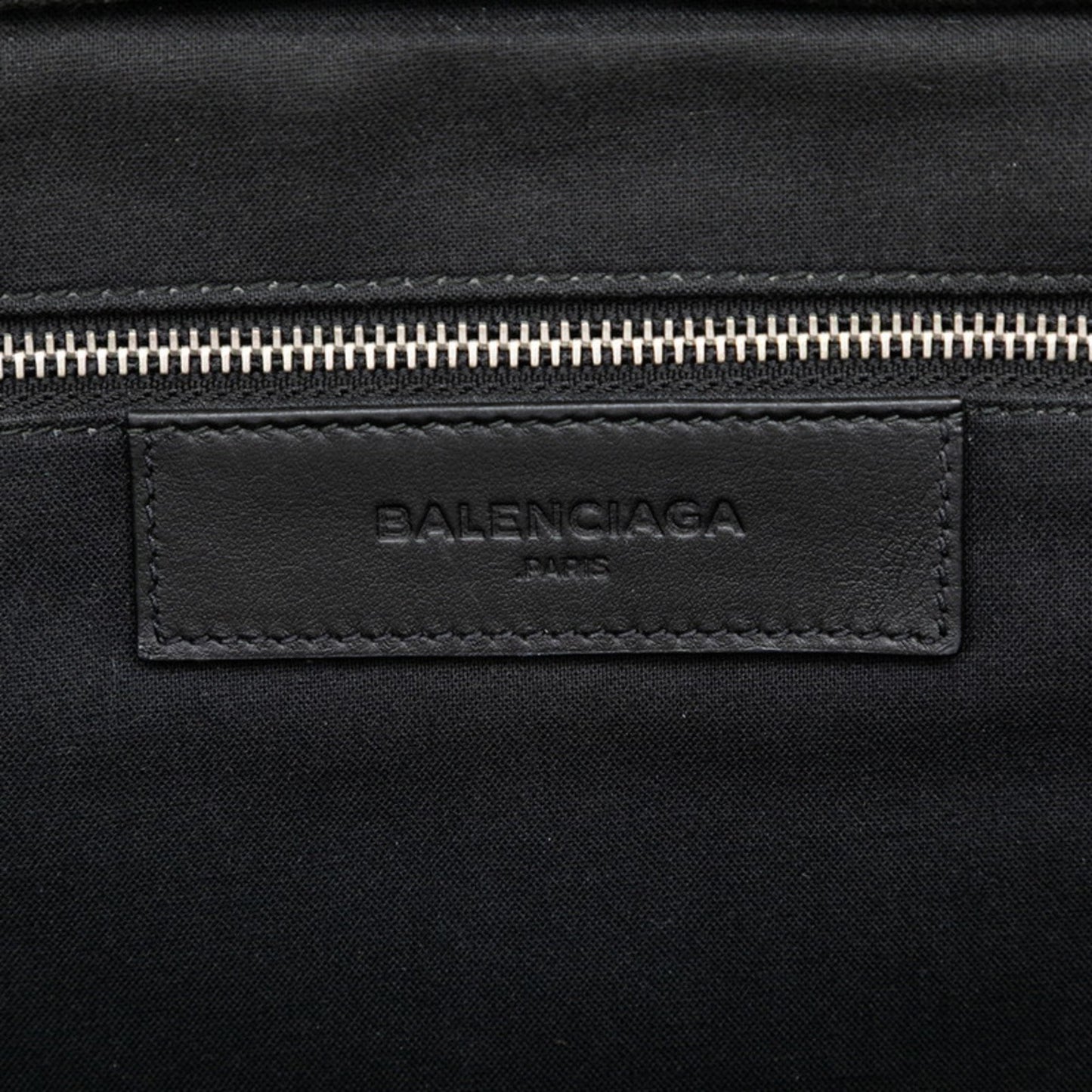 Balenciaga Logo Clutch Bag/Second Bag In Black Leather