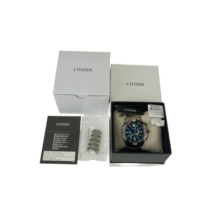 Citizen Promaster Marine Eco-Drive Watch As7145-69L H112-R012487 Silver With Blue Dial And Super