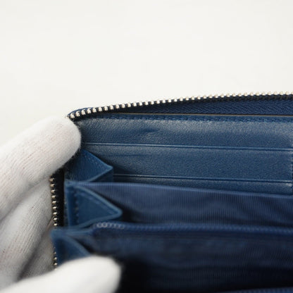 Gucci Long Wallet Guccissima New York Yankees 547791 Leather Navy