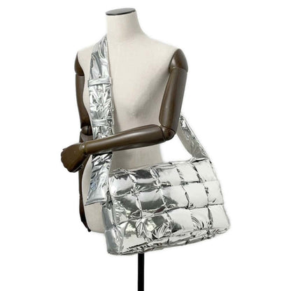 Bottega Veneta Shoulder Bag Intrecciato Cassette Metallic Effect Patent 701349 Bottega Veneta