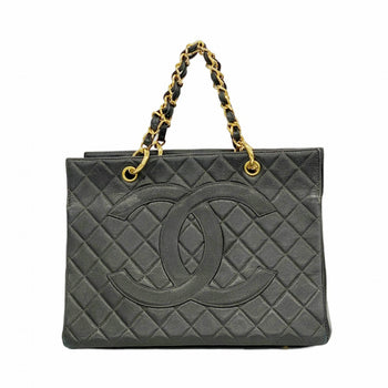 Calfskin Chanel Tote Bag Grained