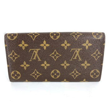 Louis Vuitton M61726 Monogram Porte Monnaie Credit Flap Long Wallet In Canvas