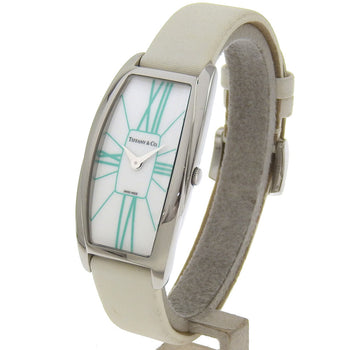 Tiffany & Co. Jemea Watch Z6401.10.10A298A Stainless Steel X Embossed Leather Quartz Analog Display