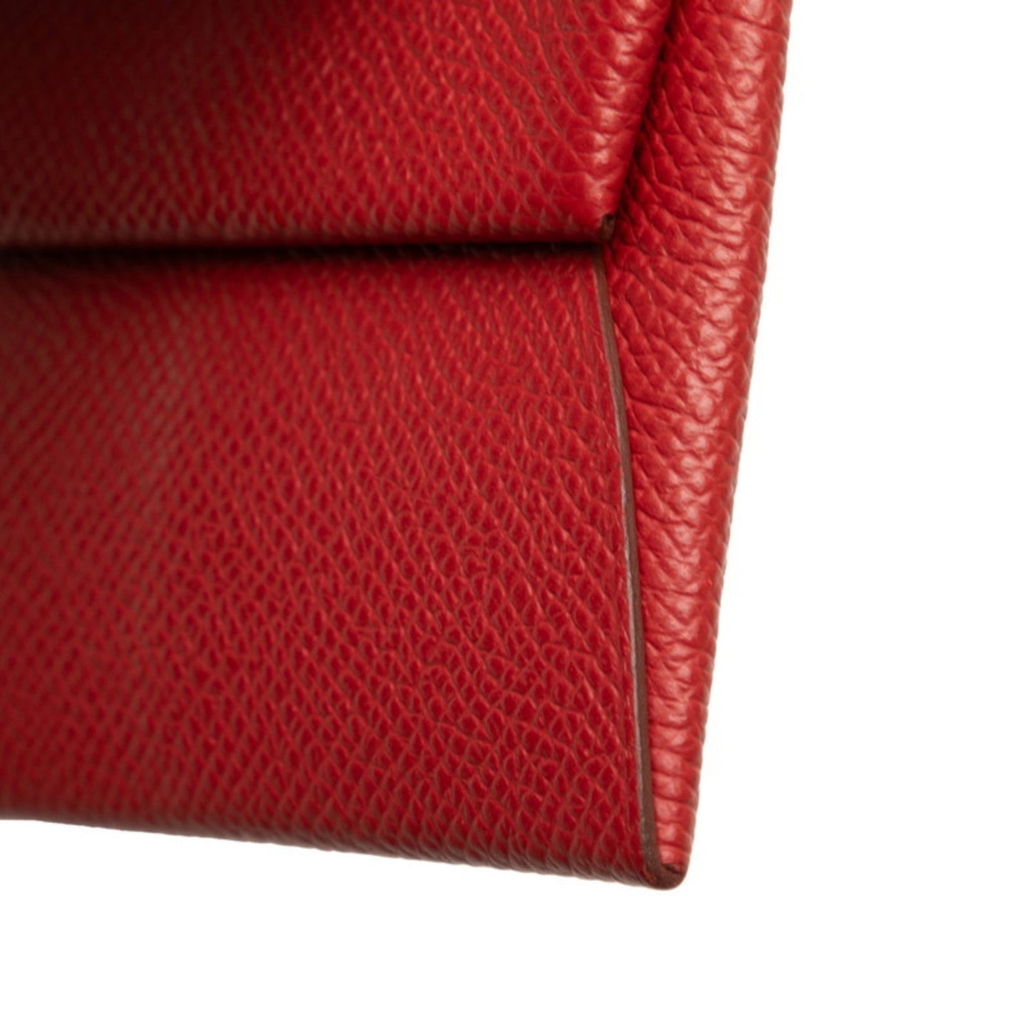 Herms Bastia Wallet/Coin Purse Rouge Kazak Epsom Leather