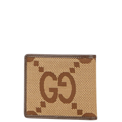 Gucci Jumbo Gg Bifold Wallet 699308 Brown Canvas