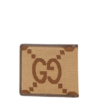 Gucci Jumbo Gg Bifold Wallet 699308 Brown Canvas