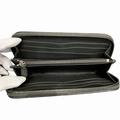 Bottega Veneta Intrecciato Round Black Long Wallet