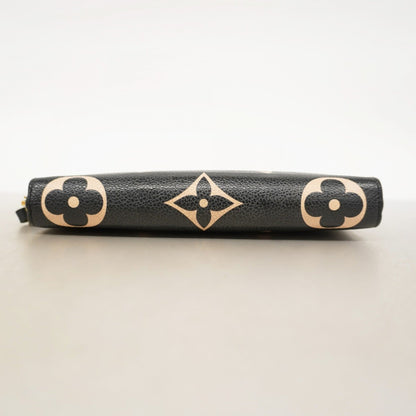 Louis Vuitton Monogram Empreinte Two-Tone Zippy Wallet M80481 Black/Beige