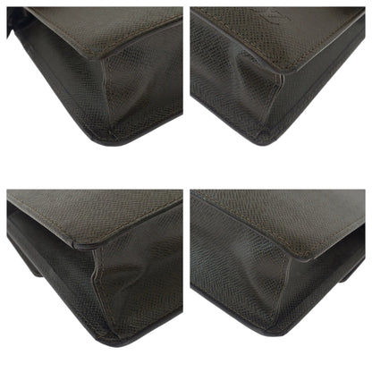Louis Vuitton Taiga Selenga Brown Silver Hardware M30786 Second Bag Clutch