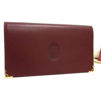 Cartier Must Line Long Wallet 73184183 Bordeaux Leather