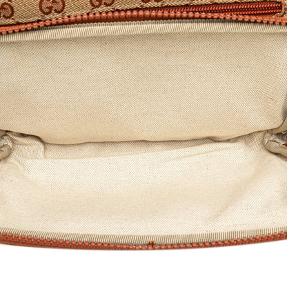 Gucci Gg Canvas La Angels Waist Bag Backpack 536842 Brown Leather