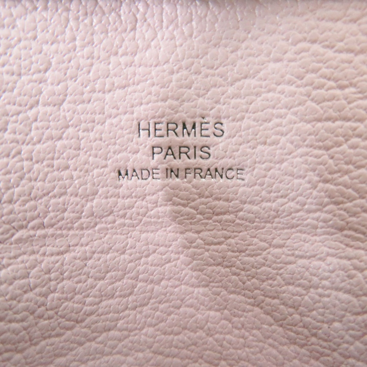 Like New Herms Bastia Verso Chevre Mysore Bamboo/Rose Darling Silver Hardware