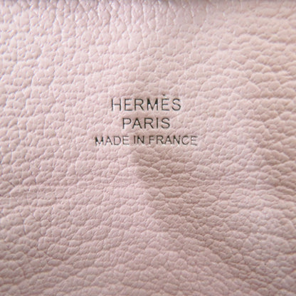 Like New Herms Bastia Verso Chevre Mysore Bamboo/Rose Darling Silver Hardware