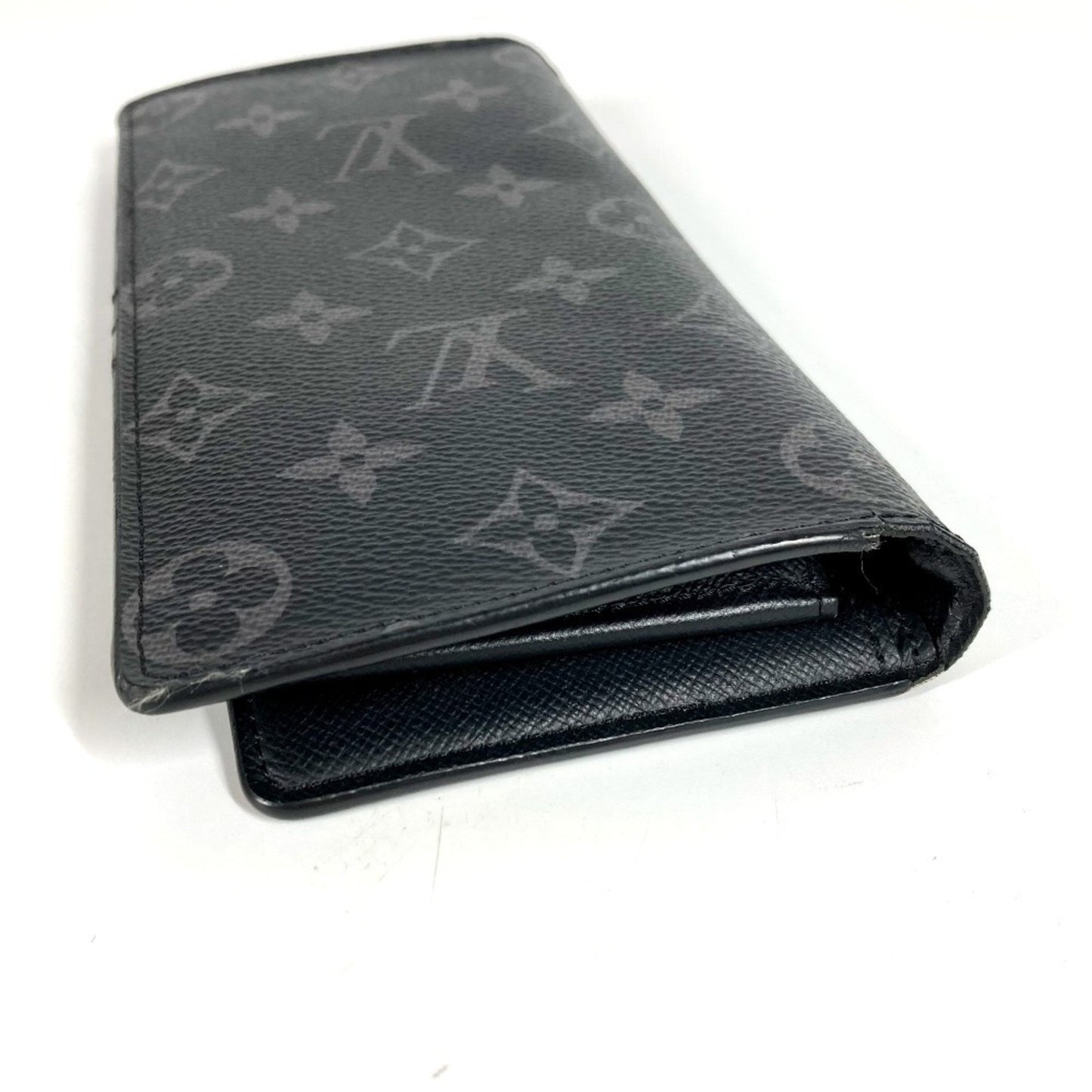 Louis Vuitton M61697 Monogram Eclipse Portefeuille Brazza Bifold Wallet