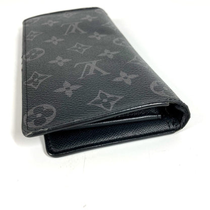 Louis Vuitton M61697 Monogram Eclipse Portefeuille Brazza Bifold Wallet