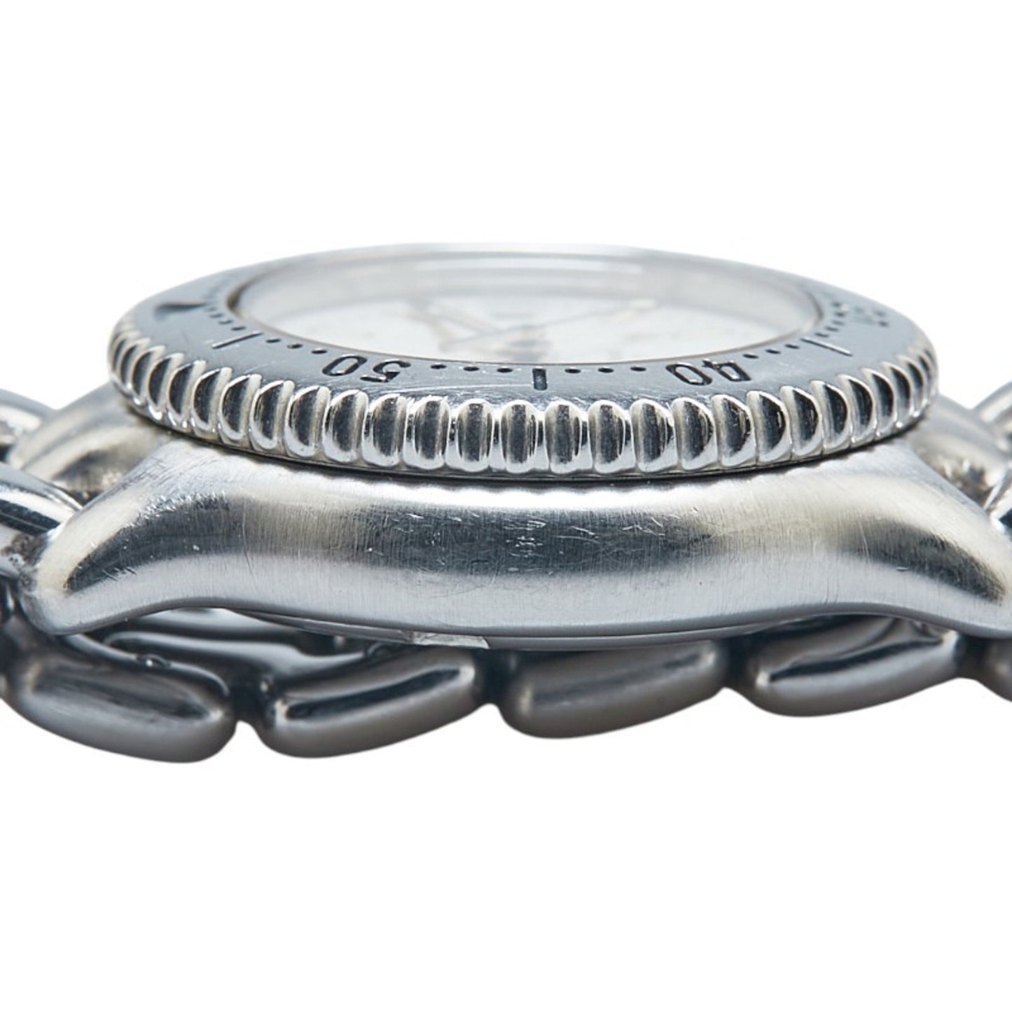 Tag Heuer Professional Watch Wg1412-0 Quartz White Dial Stainless Steel