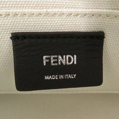 Fendi By The Way Small 8Bs067 Anvg Canvas Leather Plexiglass White Handbag 1783Fendi