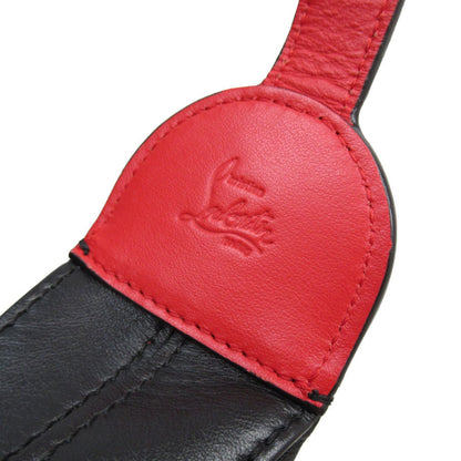 Christian Louboutin Shoulder Bag Leather Black X Red