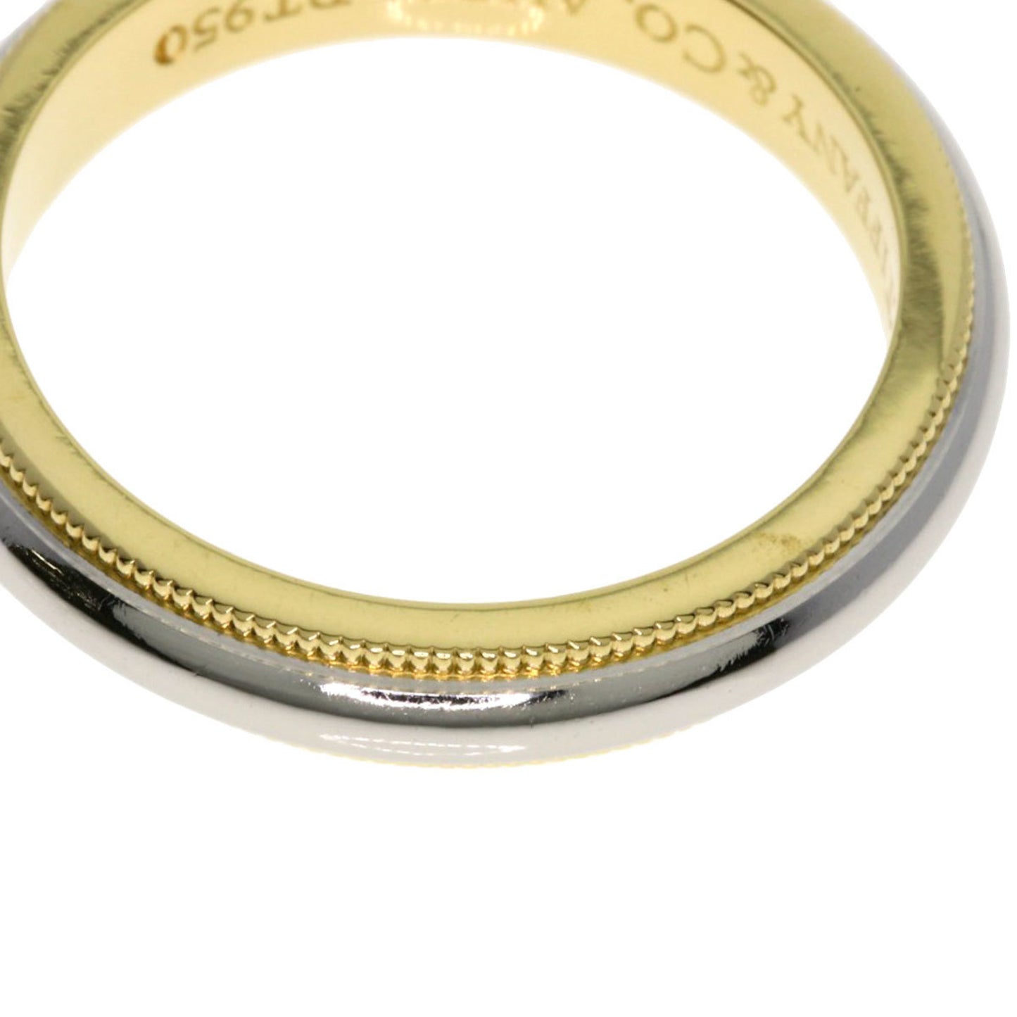 Tiffany & Co. Milgrain Ring In 18K Yellow Gold/Pt950